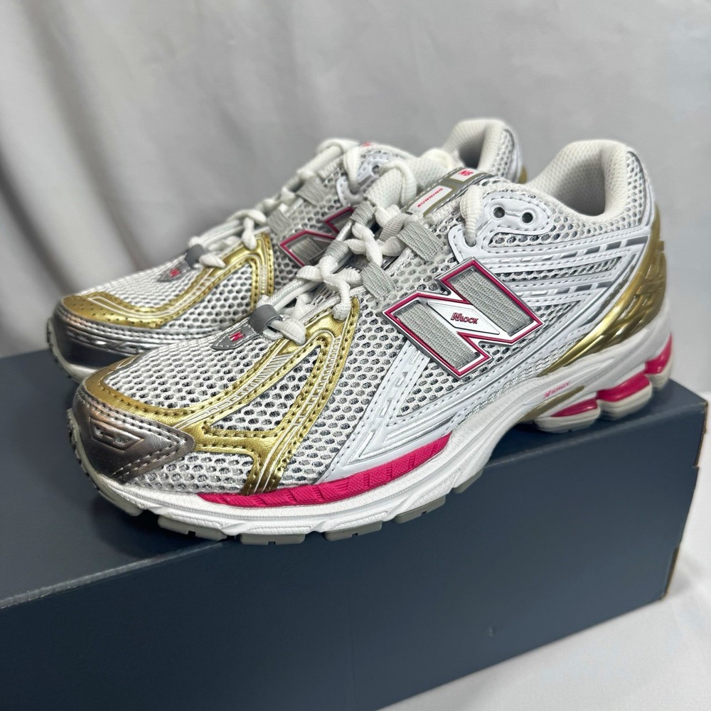 NEW! New Balance - Silver Metallic Dragon Berry Mesh Low Top Men's 5